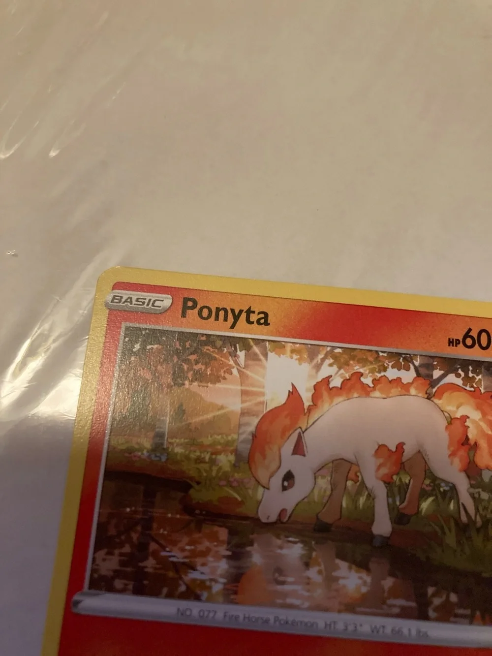 Pokemon Ponyta Red Orange Yellow Trading Card